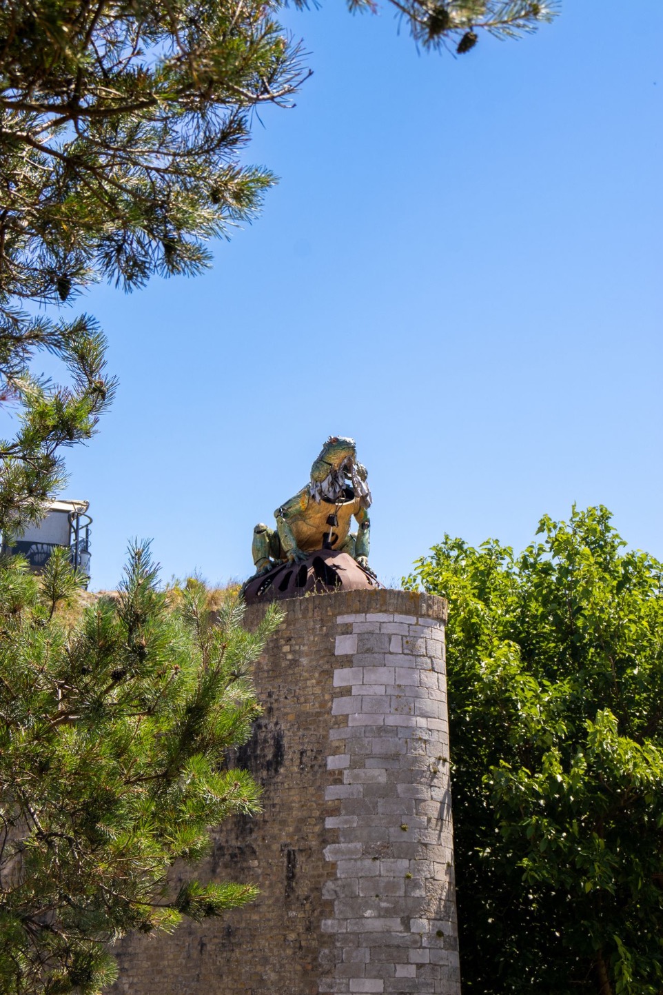 L'Iguane Sentinelle, posté sur le conte-fort du Fort Risban