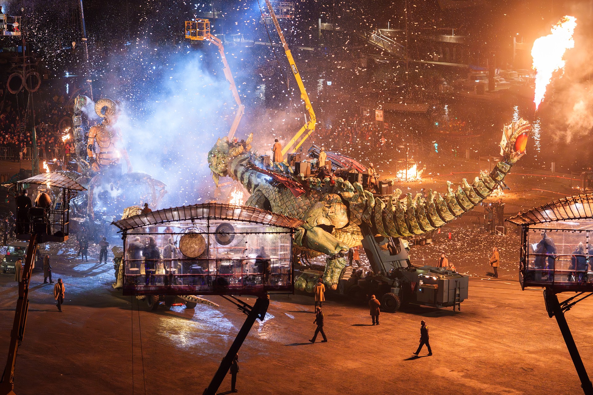 L'affrontement final entre le dragon, le varan et la Gardienne