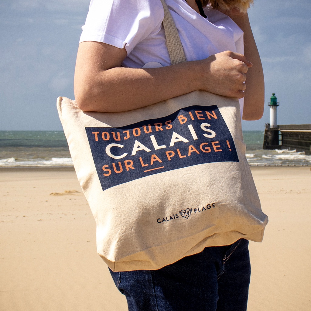 Tote bag toujours Calais à la plage